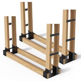 Richfire10 Cesicia Outdoor Firewood Rack 13 Inch Adjustable To Any Length 4-bracket Kit