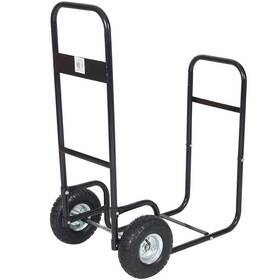 W46543ut Cesicia 31.5 Inch W Heavy Duty Steel Outdoor Firewood Rack Cart With Pneumatic