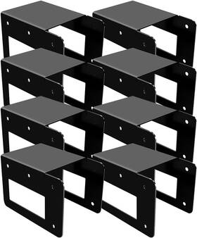 Chiguan 445020599517 Outdoor Firewood Racks - 8 Pack Log Storage Rack Bracket Kit Adjustable Heavy D