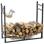 Cja03 Lither Firewood Log Rack With Kindling Holder Fireplace 6938719334717