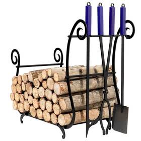 Cklt 744985537044 Firewood Rack With 28in Fireplace Tools Set Log Holder Stand And Fi