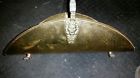 Claw Holder Magazine Head Handle Firewood Brass Feet Kindling Lion Vtg Porcelain
