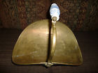16-0082 Claw Vintage Holland Brass Firewood Delft Caddy Foot Handle
