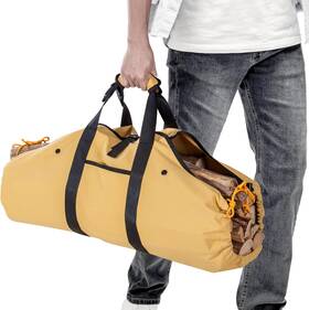 Clesoo 744759968333 Firewood Carrier Waxed Canvas Wood For Heavy Duty Log F