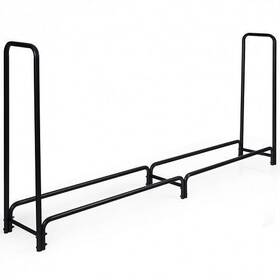 Costway 461759326088 8 Feet Outdoor Steel Firewood Log Rack - Color Black