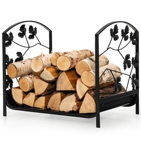 H305a8749 Costway 19 Inch Firewood Rack Log With Solid Base Board And Raised Legs Indoors Outdoors