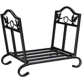 Hw65640 Costway Modern Lightweight Firewood Log Rack Holder Heavy Duty Steel Wood Storage