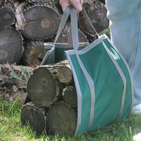 1137425 Critter Blankets Ltd Nylon Canvas Firewood Carrier - Green