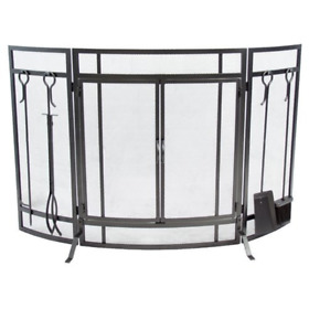 Fa498st Curved Screen Durable Steel Construction Home Safety Spark Heat With Tools