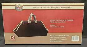 Dagan Industries 095192192008 American Hearths Fireplace Accessories Black Canvas Tote Carrier With Tan