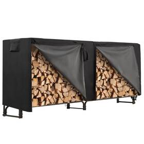 Ggot3042bk Danrelax 4ft Firewood Rack Set Of 2 8ft Outdoor Storage With Cover 600d