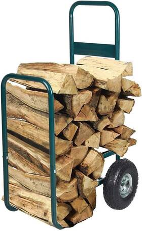 Lb0376 Dc Diclasse Firewood Log Cart Carrier Rolling Mover Rack Storage Holder Backyard