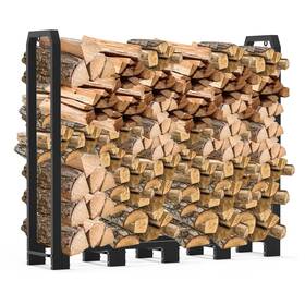 Demiwise 758211219116 Thickened Metal 8ft Firewood Rack Holder For Fireplace Wood Storage Outdoor