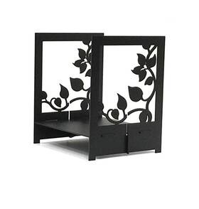 Fplogi1 Design Specialties Fireplace Log Basket Textured Black Ivy