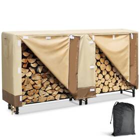600d Dnswez 098537056775 8ft Firewood Rack Cover Oxford Heavy Duty Weatherproof And Waterproof Wi