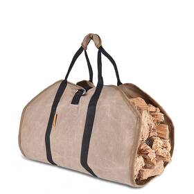 Duangmuers 675663709739 Waxed Canvas Log Carrier Durable Firewood Tote Bag Fireplace/stove Accessor