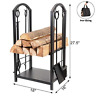 Dwfr-06 Doeworks Heavy Duty Hearth Firewood Rack With Fireplace 689993560342