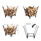 Dwfr18 Inches Firewood Racks Decorative Log Carrier Black 6951390940619