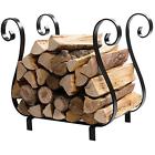 Dwfr21 Firewood Racks Inches Decorative Log Bin Scrolls Black 6951390940640