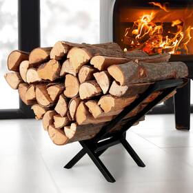 Ealpvis 730637645182 Firewood Rack Holder Outdoor Heavy Duty Stand Wrought Iron Wood