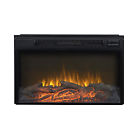 Electric Fireplace Insert Black Metal 30 Inch Heat Realistic Led Remote Firebox 659510212344