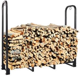 Elevon 762232322809 Firewood Rack Stand 4ft. Heavy Duty Logs Holder For Outdoor Indoor Fireplace