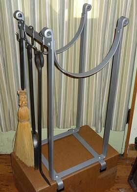 Lr2t Enclume Lr2 Hs Complete Hearth Log Rack With Fireplace Tools Solid Steel Usa Made