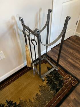 Lr2nt-hs Enclume Firewood Rack 34 Inch Hx14 Wx16 D Fireplace Storage Tool Hammered Steel