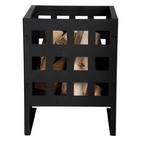 Ff87 Esschert Design Usa Metal Open Square Fire Basket Black