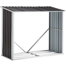 Etsg 699940529469 Firewood Rack Log Holder Stand Shed With Roof Galvanized Steel For Backyard Patio