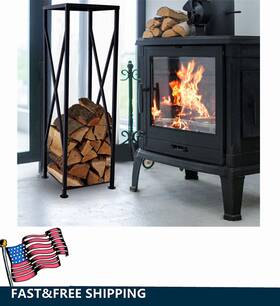 Etsg 699943823373 Wood Storage Indoor/outdoor Fireplce Decorative Firewood Rack Log Carrier Holder