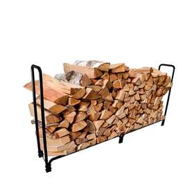 Expressions 681129135592 8ft Metal Firewood Log Rack - Backyard