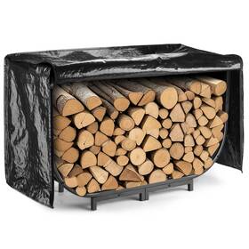 Facka 6a20cb89fffcbdc4ed8e9cfa 40 Inch Heavy Duty Firewood Rack Outdoor With Cover Waterproof Log Storage