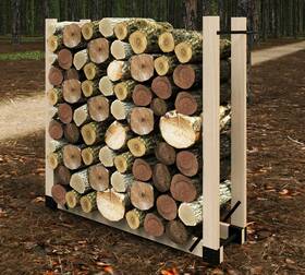 1051808 Fire Beauty Firewood Log Storage Rack 2-pack Bracket Kit Heavy Duty Adjustable Length Tr