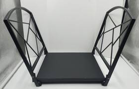 Fire Beauty 445010691689 Firewood Log Rack Black Wrought Iron Fireplace Decor