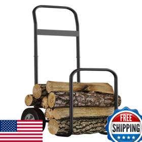 Fire Beauty B07y4wxb8p Firewood Log Cart Carrier Outdoor And Indoor Wood Rack Storage