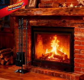 Fb630 Fire Beauty Fireplace Tools Set 4 Pieces Black Wrought Iron Tool 30 Inch