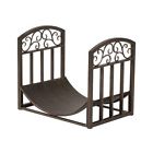 15919 Fire Home Heater Metal Log Holder Heat Heating Scroll Bin Wood Stove Fireplace