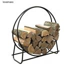 Fire Wood Log Rack Steel Cozy Firewood Hoop Winter Storage