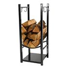 Fireplace Log Rack Wood Storage Tool Holder Firewood Carrier Indoor Outdoor Burn 716686427993
