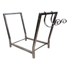 Fireproof Pros 070000294766 Indoor And Outdoor Firewood Racks With Kindling Wood Hooks. 25.6in Double Coa