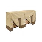 Firewood Buckled Access Log Cover 8-feet Protection Hem Straps Panels Rack Cords