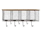 Firewood Holder Woodland Imports Heavy Duty Outdoor Log Storage Rack Metal Wire 7 Hooks New 837303509899