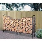 Firewood Log Rack Outdoor 8 Ft Wood Storage Holder Heavy Duty Timber Black 163120531257