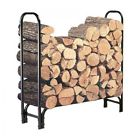 Firewood Log Rack Storage Holder Outdoor Heavy Duty Steel Metal Patio Home Black 744676333580