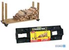 2x4basics Firewood Rack System Holder Carriers 90144 Fireplace Log Black