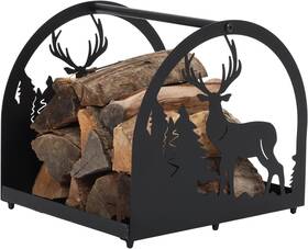 Fiwochic-refe-0982 Fiwochic Firewood Carrier Small Rack Indoor With Elk Fireplace Log Holder Firepl
