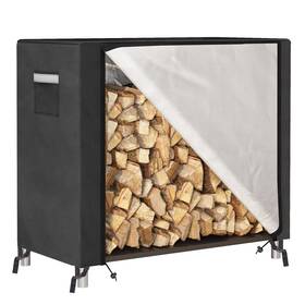Fwc-090803 Fixwal 4ft Waterproof Firewood Cover Heavy Duty 420d Oxford Outdoor Storage Wood Rack