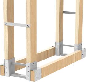 Foozet 705353418877 Firewood Rack Outdoor Bracket Kit With Screws Storage Fireplace Log Heavy Duty