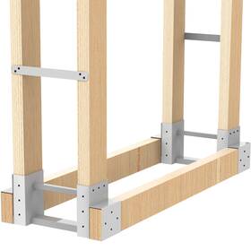 Foozet 763684320931 Firewood Rack Outdoor Bracket Kit With Wood Screws Storage Fireplace Log